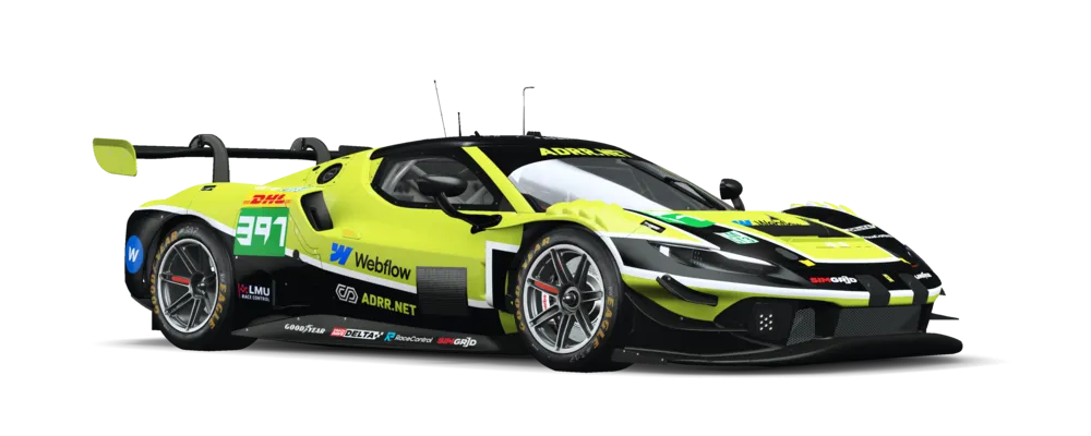 Ferrari 296 LMGT3 in ADRR livery