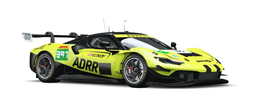 Ferrari 296 LMGT3 v2 in ADRR livery
