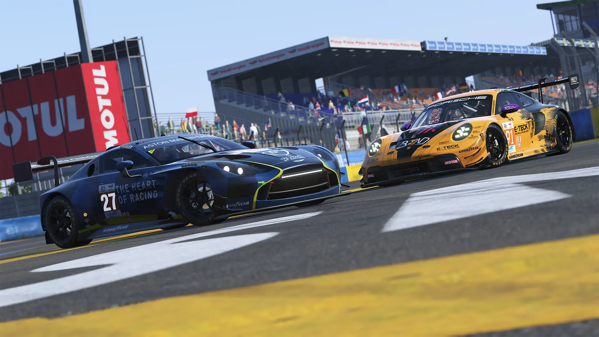 LMGT3 cars racing at Le Mans in Le Mans Ultimate