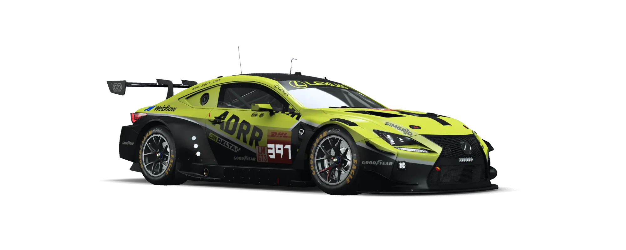 Lexus LMGT3 in ADRR livery