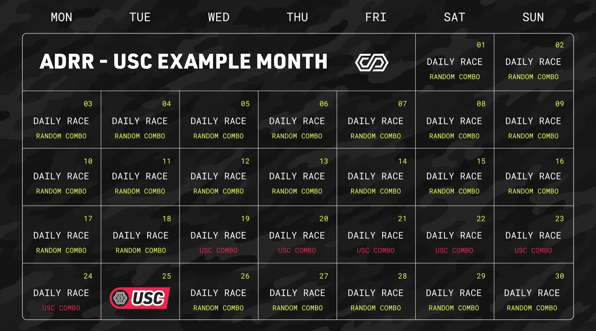Ultimate Sprint Cup calendar